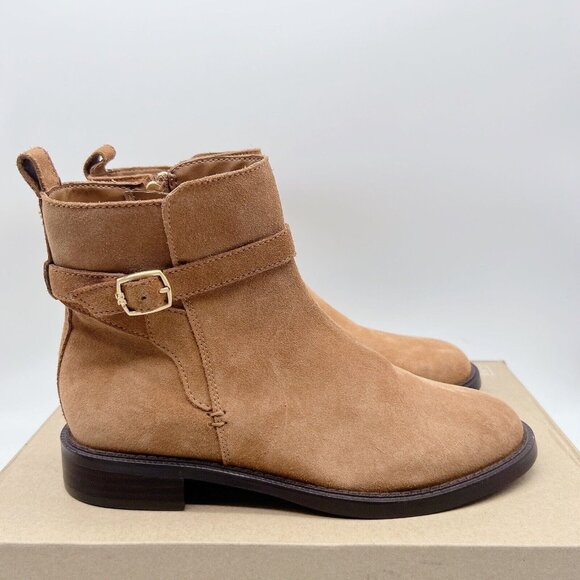 Sam Edelman Nolynn Women's Ankle Boots Booties Saddle Brown Suede Side Zip US 8 - Picture 5 of 13